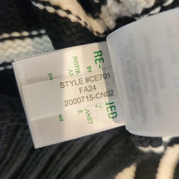 NWT J. Crew Cotton Turtleneck Sweater In Stripe Black White S - Picture 8 of 8